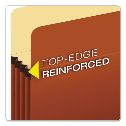 Image of Pendaflex® Standard Expanding File Pockets, 1.75" Expansion, Letter Size, Redrope, 25/Box