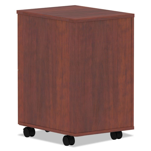 Image of Alera® Alera Valencia Series Mobile Pedestal, Left Or Right, 2 Legal/letter-Size File Drawers, Medium Cherry, 15.38" X 20" X 26.63"