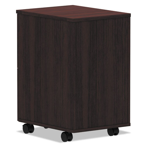 Image of Alera® Alera Valencia Series Mobile Pedestal, Left Or Right, 2 Legal/letter-Size File Drawers, Mahogany, 15.38" X 20" X 26.63"