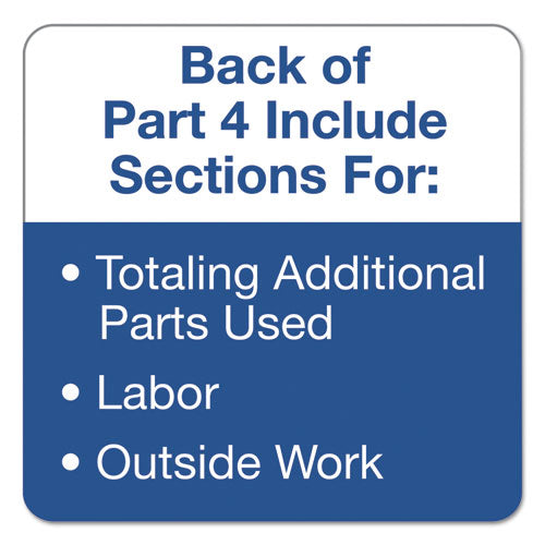 Image of TOPS Auto Repair Four-Part Order Form, Four-Part Carbonless, 11 x 8.5, 50 Forms Total