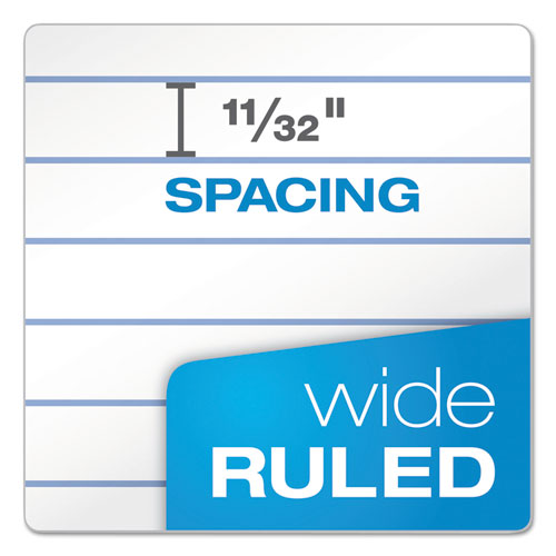 Image of TOPS Reporter's Notepad, Wide/legal Rule, White Cover, 70 White 4 X 8 Sheets, 12/pack
