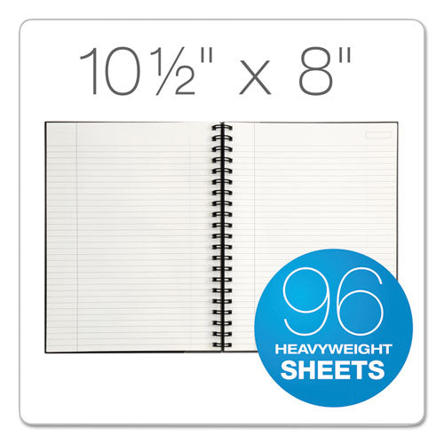 Image of TOPS Royale Wirebound Business Notebooks, 1-Subject, Medium/College Rule, Black/Gray Cover, (96) 10.5 x 8 Sheets