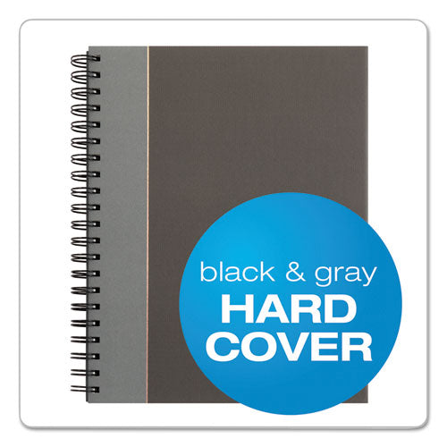 Image of TOPS Royale Wirebound Business Notebooks, 1-Subject, Medium/College Rule, Black/Gray Cover, (96) 10.5 x 8 Sheets