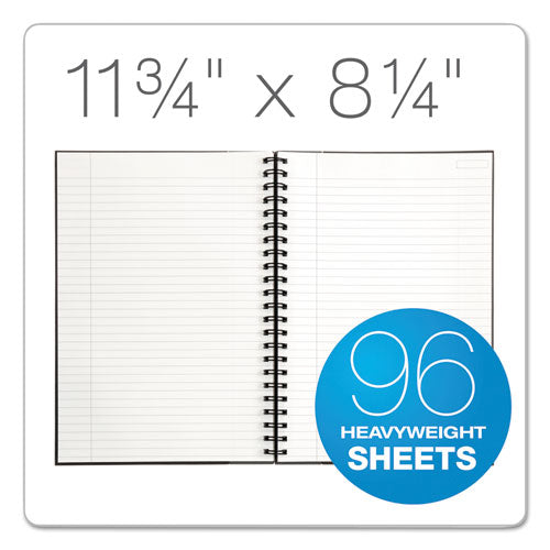 Image of TOPS Royale Wirebound Business Notebooks, 1-Subject, Medium/College Rule, Black/Gray Cover, (96) 11.75 x 8.25 Sheets