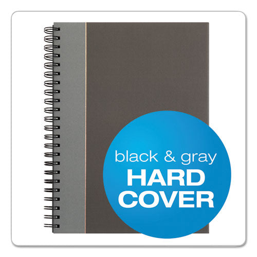 Image of TOPS Royale Wirebound Business Notebooks, 1-Subject, Medium/College Rule, Black/Gray Cover, (96) 11.75 x 8.25 Sheets
