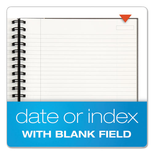 Image of TOPS Royale Wirebound Business Notebooks, 1-Subject, Medium/College Rule, Black/Gray Cover, (96) 10.5 x 8 Sheets