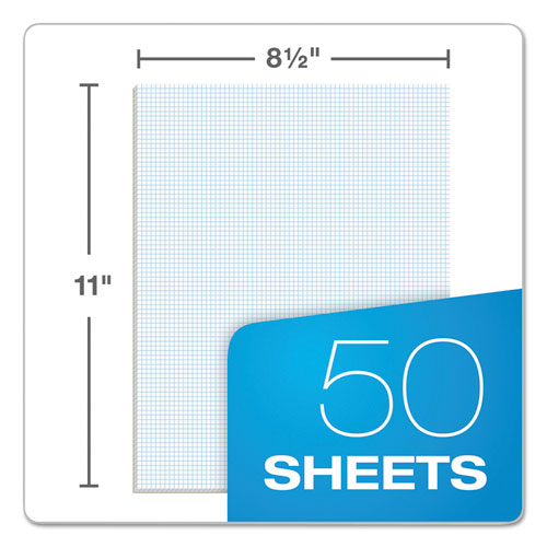 Image of TOPS Quadrille Pads, Quadrille Rule (8 Sq/in), 50 White 8.5 X 11 Sheets