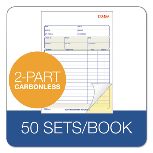 Image of TOPS Sales Order Book, Two-Part Carbonless, 7.94 x 5.56, 50 Forms Total