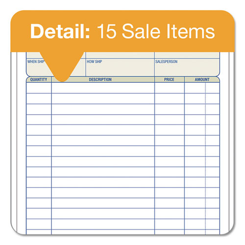 Image of TOPS Sales Order Book, Two-Part Carbonless, 7.94 x 5.56, 50 Forms Total