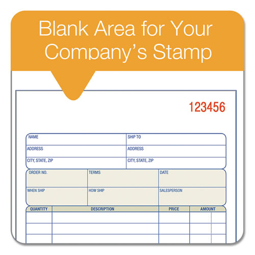 Image of TOPS Sales Order Book, Two-Part Carbonless, 7.94 x 5.56, 50 Forms Total