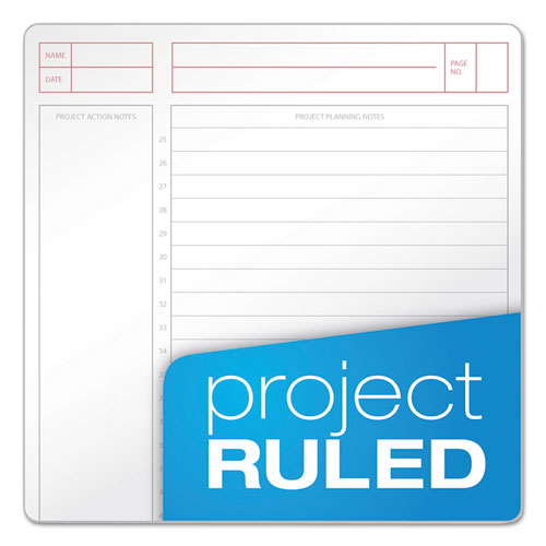 Image of TOPS JEN Action Planner, 1-Subject, Narrow Rule, Black Cover, (100) 8.5 x 6.75 Sheets