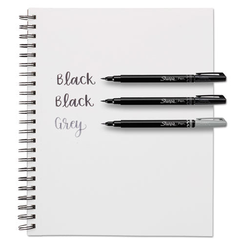 Image of Sharpie® Brush Tip Pens, Fine Brush Tip, Black, Dozen