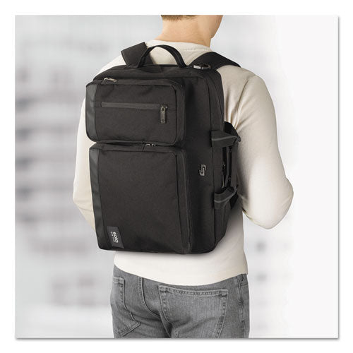 Image of Solo Urban Hybrid Briefcase, Fits Devices Up to 15.6", Polyester, 5 x 17.25 x 17.24, Black