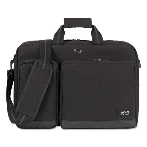 Image of Solo Urban Hybrid Briefcase, Fits Devices Up to 15.6", Polyester, 5 x 17.25 x 17.24, Black