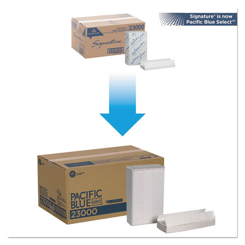 Image of Georgia Pacific® Professional Pacific Blue Select C-Fold Paper Towels, 2-Ply, 10.1 x 12.7, White, 120/Pack, 12 Packs/Carton