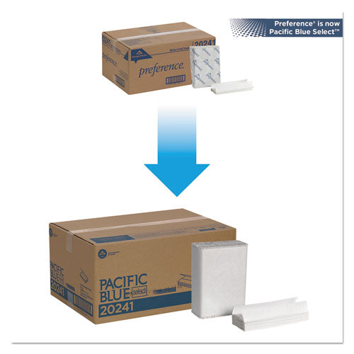 Image of Georgia Pacific® Professional Pacific Blue Select C-Fold Paper Towel, 1-Ply, 10.1 x 10.1, White, 200/Pack, 12 Packs/Carton