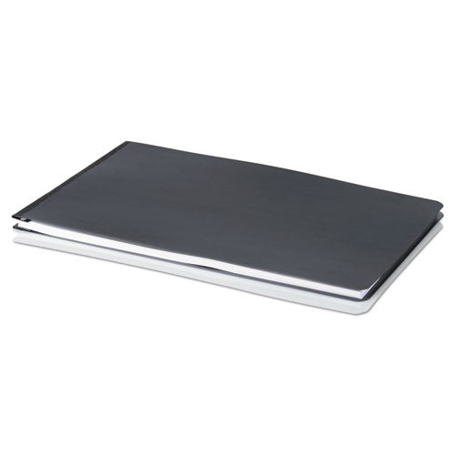 Image of ACCO Pressboard Report Cover with Tyvek Reinforced Hinge, Two-Piece Prong Fastener, 2" Capacity, 8.5 x 14, Black/Black