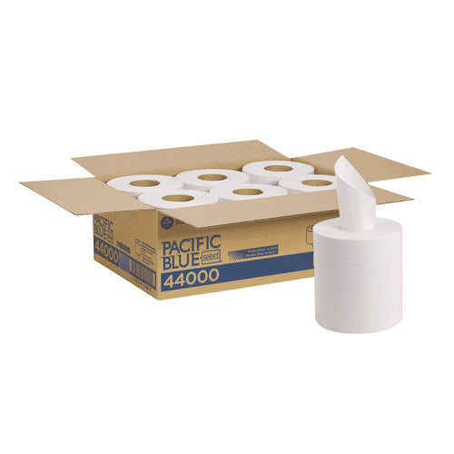 Image of Georgia Pacific® Professional Pacific Blue Select 2-Ply Center-Pull Perf Wipers, 2-Ply, 8.25 x 12, White, 520/Roll, 6 Rolls/Carton