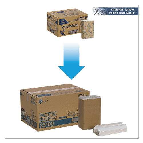 Image of Georgia Pacific® Professional Pacific Blue Basic C-Fold Paper Towel, 1-Ply, 10.1 x 12.7, White, 240/Pack, 10 Packs/Carton