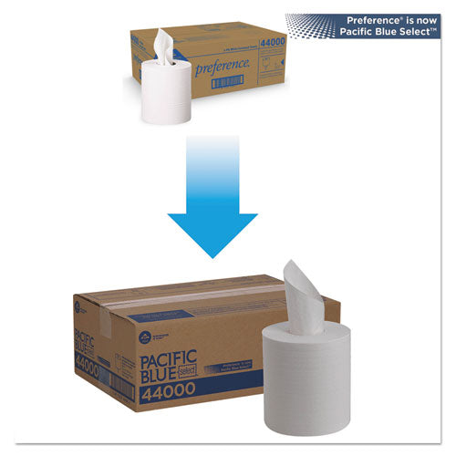 Image of Georgia Pacific® Professional Pacific Blue Select 2-Ply Center-Pull Perf Wipers, 2-Ply, 8.25 x 12, White, 520/Roll, 6 Rolls/Carton