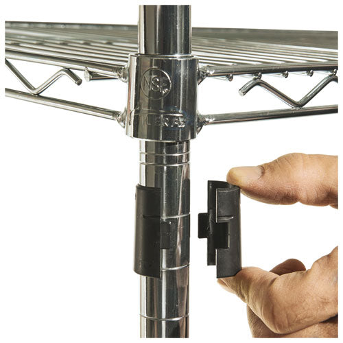 Image of Alera® NSF Certified Industrial Four-Shelf Wire Shelving Kit, 36w x 18d x 72h, Silver