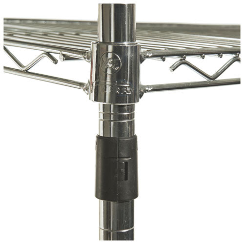 Image of Alera® NSF Certified Industrial Four-Shelf Wire Shelving Kit, 36w x 24d x 72h, Silver