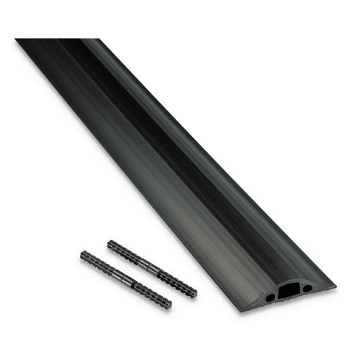 Image of D-Line® Medium-Duty Floor Cable Cover, 2.63" Wide X 30 Ft Long, Black