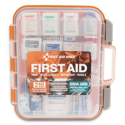 Image of First Aid Only Ansi Class A Bulk First Aid Kit, 210 Pieces, Plastic Case