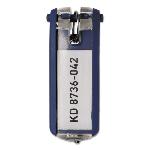 Image of Durable® Tags for Locking Key Cabinets, Plastic, 1.13 x 2.75, Dark Blue, 6/Pack