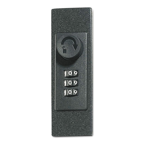 Image of Durable® Locking Key Cabinet, 36-Key, Brushed Aluminum, Silver, 11.75 X 4.63 X 11