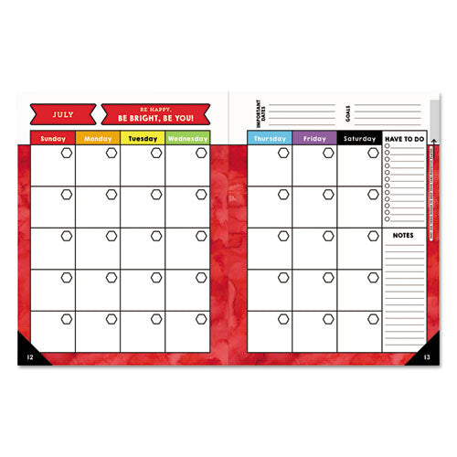 Image of Carson-Dellosa Education Teacher Planner, Weekly/monthly, Two-Page Spread (seven Classes), 10.88 X 8.38, Balloon Theme, Black Cover