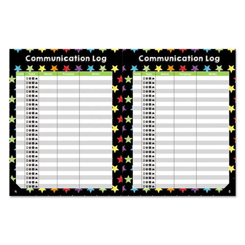 Image of Carson-Dellosa Education Teacher Planner, Weekly/monthly, Two-Page Spread (seven Classes), 10.88 X 8.38, Balloon Theme, Black Cover