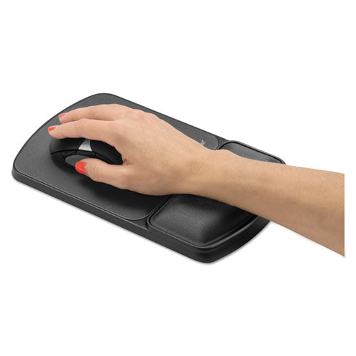 Image of Fellowes® Mouse Pad with Wrist Support with Microban Protection, 6.75 x 10.12, Graphite