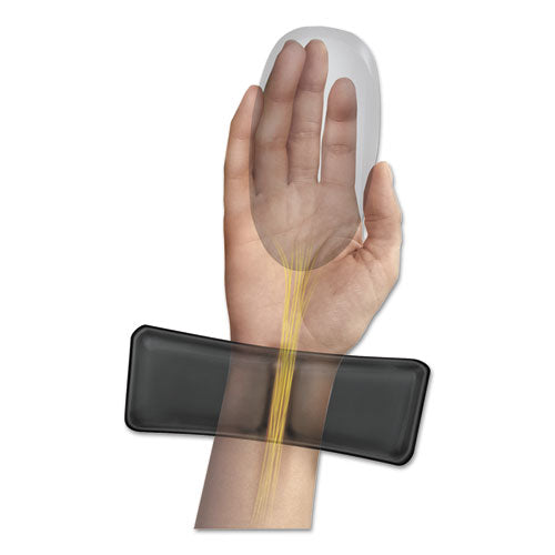 Image of Fellowes® Gel Wrist Support with Attached Mouse Pad, 8.25 x 9.87, Black