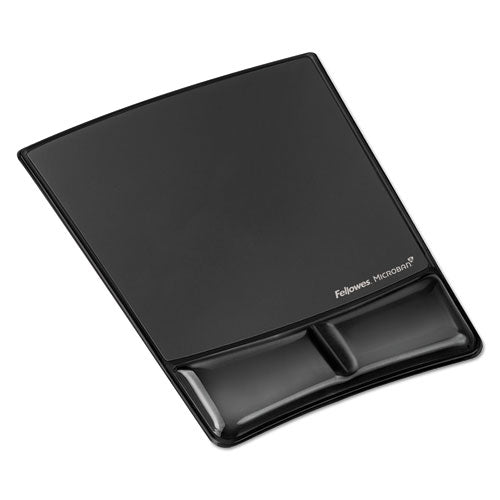 Image of Fellowes® Gel Wrist Support with Attached Mouse Pad, 8.25 x 9.87, Black