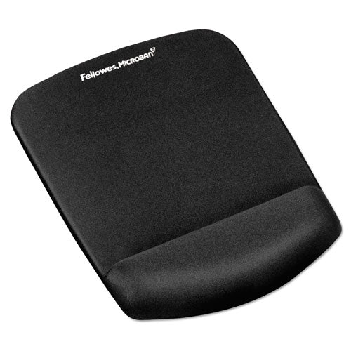 Image of Fellowes® PlushTouch Mouse Pad with Wrist Rest, 7.25 x 9.38, Black