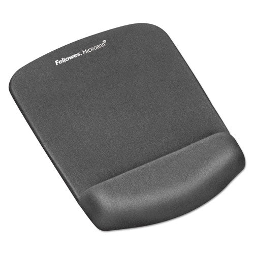 Image of Fellowes® PlushTouch Mouse Pad with Wrist Rest, 7.25 x 9.38, Graphite