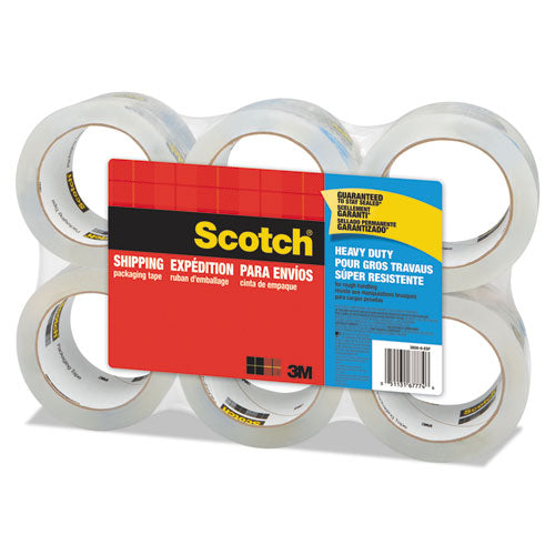 Image of Scotch® 3850 Heavy-Duty Packaging Tape, 3" Core, 1.88" X 54.6 Yds, Clear, 6/pack