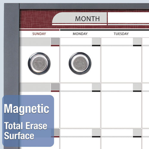 Image of Quartet® InView Custom Whiteboard, 36" x 24", White/Clear Surface, Graphite Gray Fiberboard (MDF) Frame