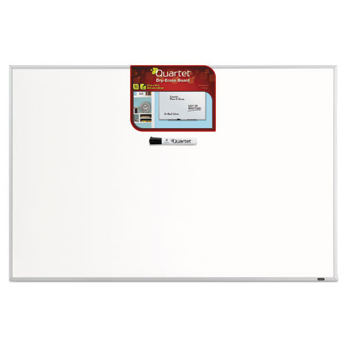 Image of Quartet® Dry Erase Board, 36" x 24", White Surface, Satin Aluminum Frame