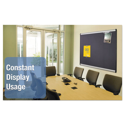 Image of Quartet® Prestige Plus Magnetic Fabric Bulletin Boards, 72" x 48", Gray Surface, Satin Aluminum Frame