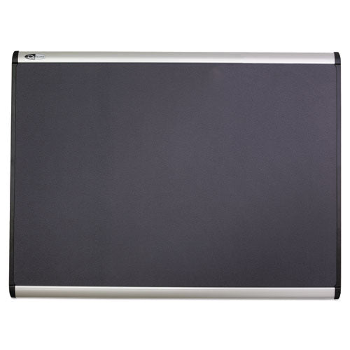 Image of Quartet® Prestige Plus Magnetic Fabric Bulletin Boards, 72" x 48", Gray Surface, Satin Aluminum Frame
