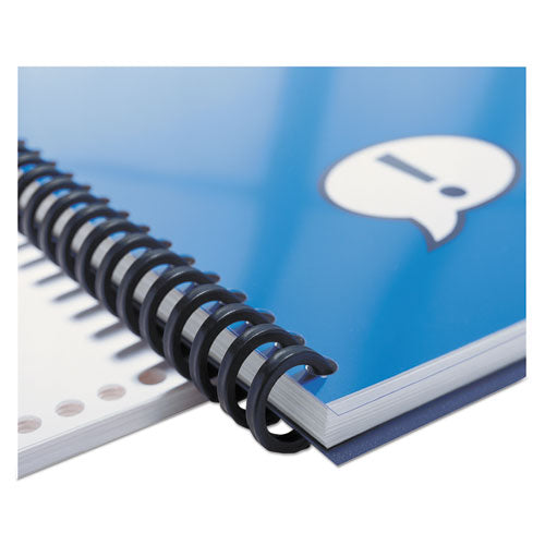 Image of GBC® Proclick Easy Edit Spines, 5/8" Diameter, 110 Sheet Capacity, Black, 100/box