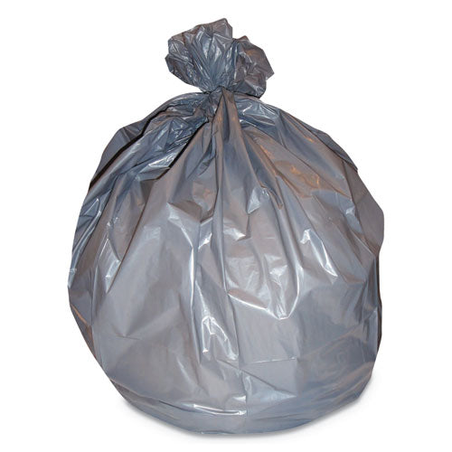 Image of Heritage Linear Low-Density Can Liners, 56 Gal, 1.7 Mil, 43" X 48", Silver, 50/carton