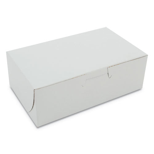 Image of SCT® White One-Piece Non-Window Bakery Boxes, 6.25 x 3.75 x 2.13, White, Paper, 250/Bundle