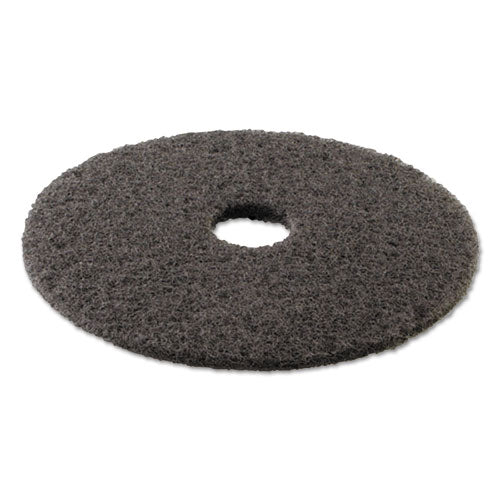 Image of Boardwalk® High Performance Stripping Floor Pads, 19" Diameter, Black, 5/carton