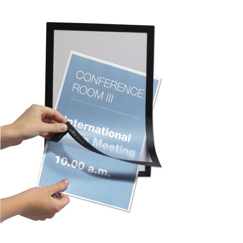 Image of Durable® DURAFRAME Sign Holder, 8.5 x 11, Black Frame, 2/Pack