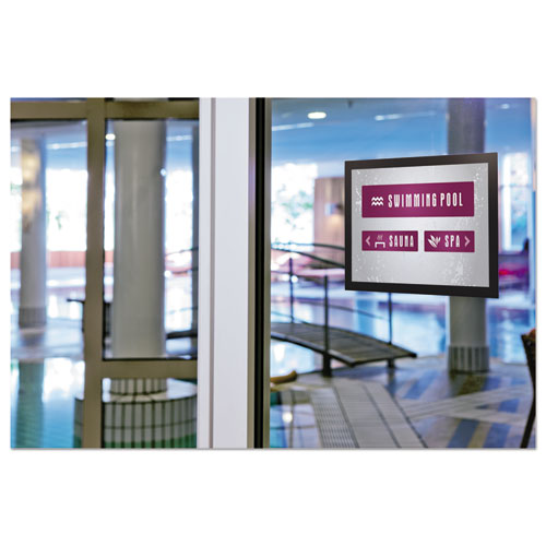 Image of Durable® DURAFRAME Sign Holder, 8.5 x 11, Black Frame, 2/Pack