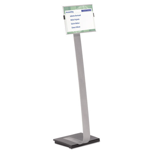 Image of Durable® Info Sign Duo Floor Stand, Letter-Size Inserts, 15 x 46.5, Clear