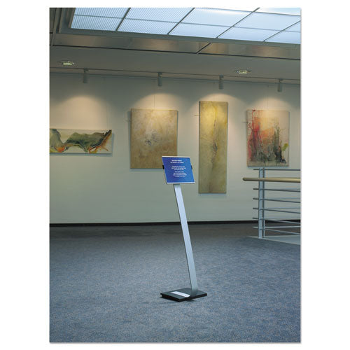 Image of Durable® Info Sign Duo Floor Stand, Letter-Size Inserts, 15 x 46.5, Clear